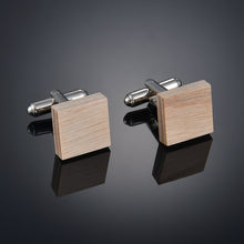Load image into Gallery viewer, High End Square Wooden Cuff Links