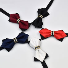 Load image into Gallery viewer, Novelty Rhinestone Pre Tied Bow Ties for Men