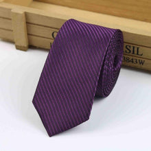 Load image into Gallery viewer, Simple Plain Narrow Tie
