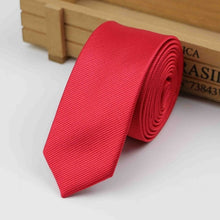 Load image into Gallery viewer, Simple Plain Narrow Tie
