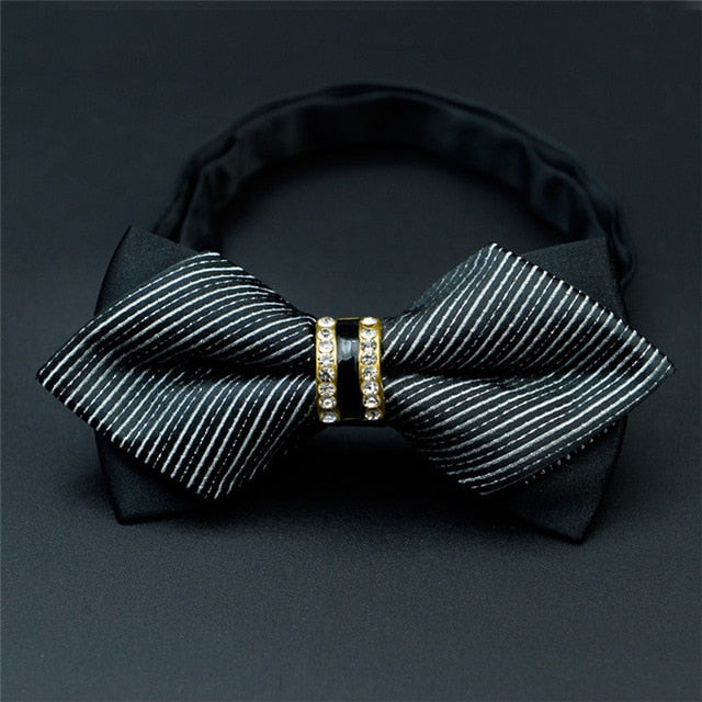 Novelty Rhinestone Pre Tied Bow Ties for Men